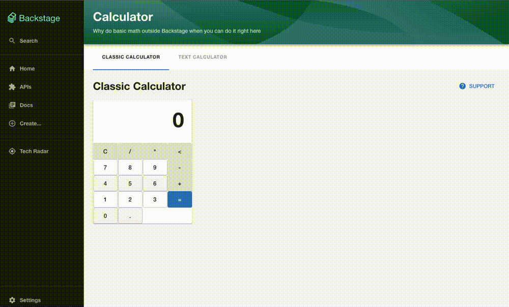 A gif showing the calculator demo